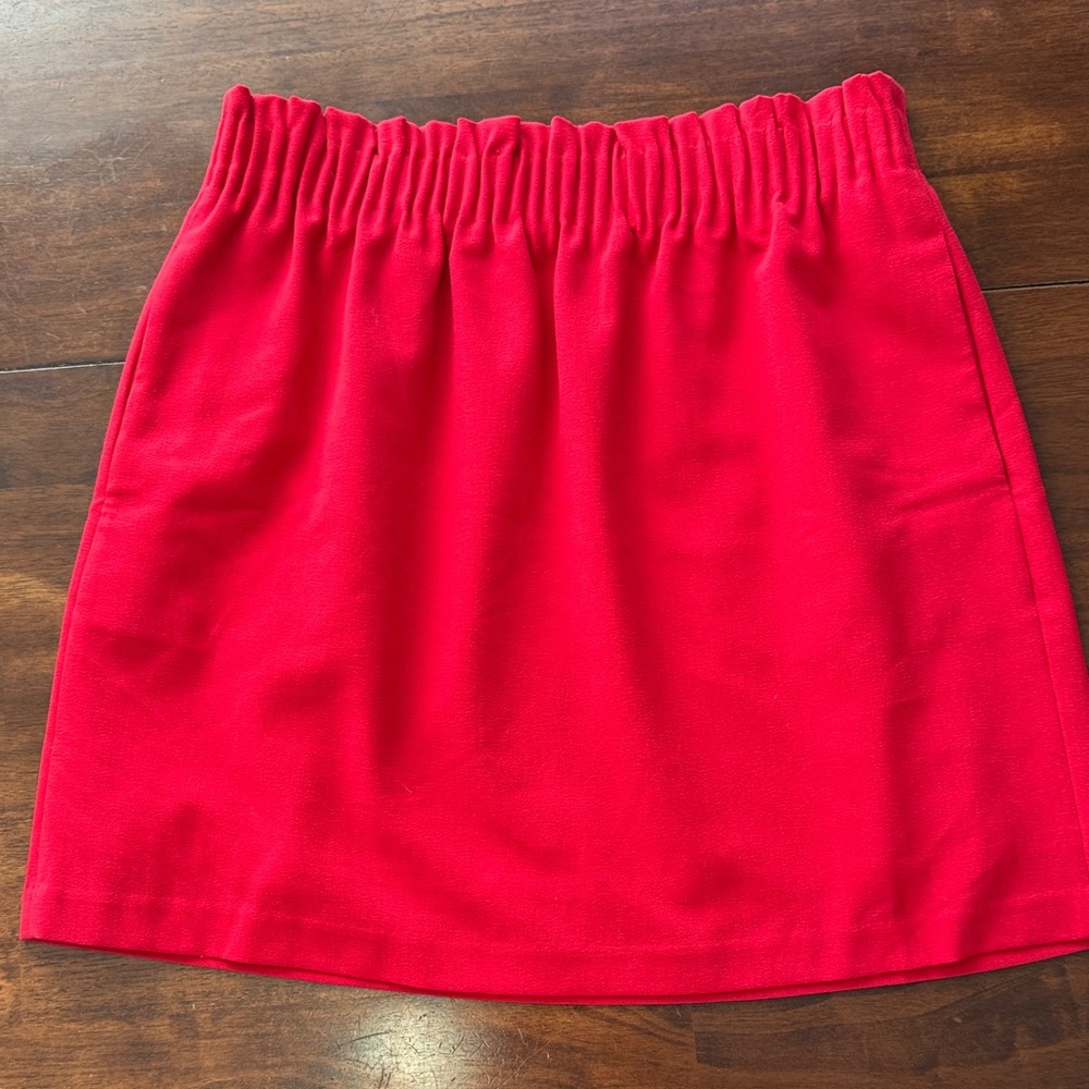 J. Crew Bright Red Mini Skirt